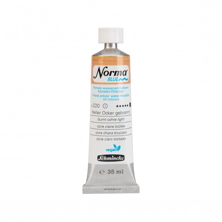 Schmincke, Norma Blue 35ml, Heller Ocker gebrannt, Feinste Wasservermalbare Ölfarbe