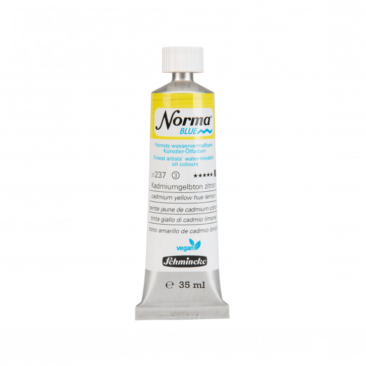Schmincke, Norma Blue 35ml, Kadmiumgelbton zitron, Feinste Wasservermalbare Ölfarbe