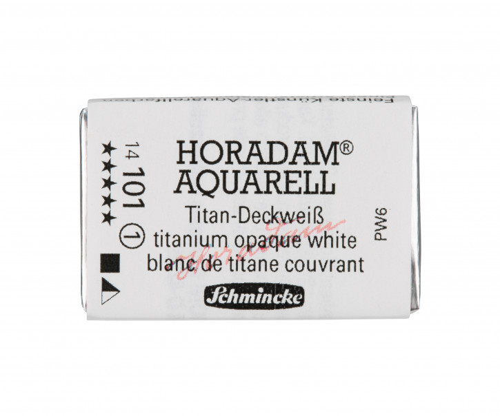 SCHMINCKE HORADAM® Feinste Künstler-Aquarellfarben, Titan Deckweiß 101, 1/1 Näpfchen