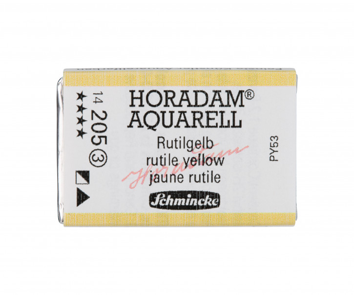 SCHMINCKE HORADAM® Feinste Künstler-Aquarellfarben, Rutilgelb 205, 1/1 Näpfchen