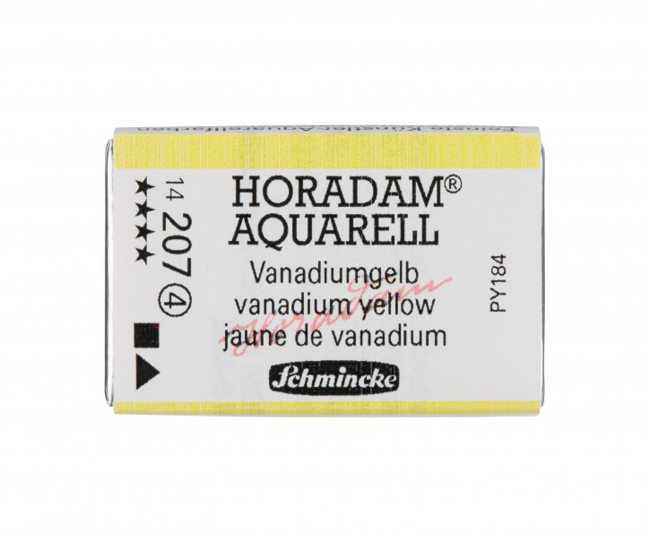 SCHMINCKE HORADAM® Feinste Künstler-Aquarellfarben, Vanadiumgelb 207, 1/1 Näpfchen