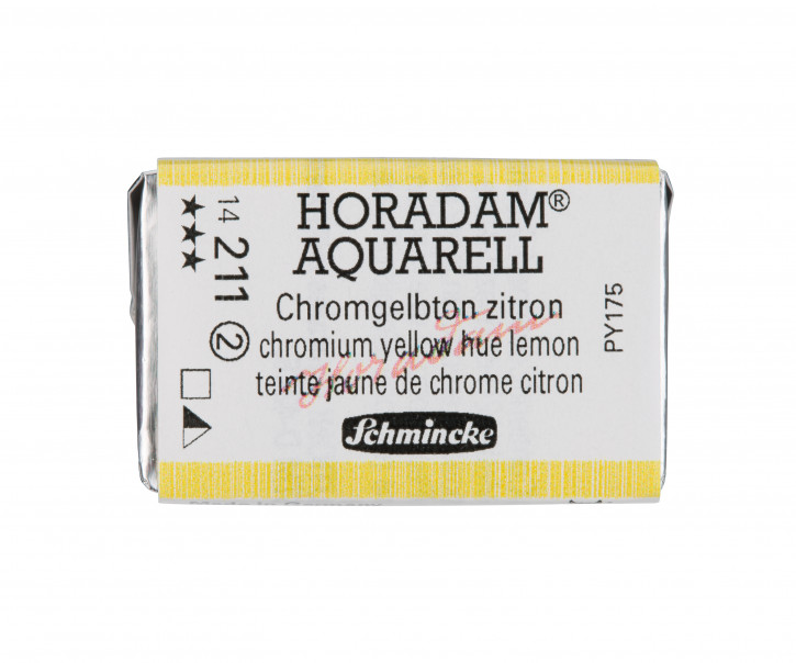 SCHMINCKE HORADAM® Feinste Künstler-Aquarellfarben, Chromgelbton zitron 211, 1/1 Näpfchen