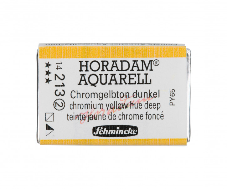 SCHMINCKE HORADAM® Feinste Künstler-Aquarellfarben, Chromgelbton dunkel 213, 1/1 Näpfchen