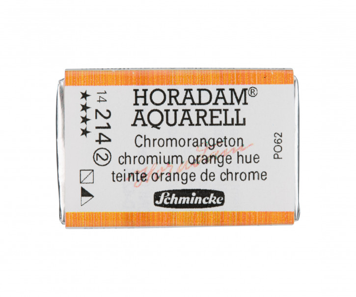 SCHMINCKE HORADAM® Feinste Künstler-Aquarellfarben, Chromgorangeton 214, 1/1 Näpfchen