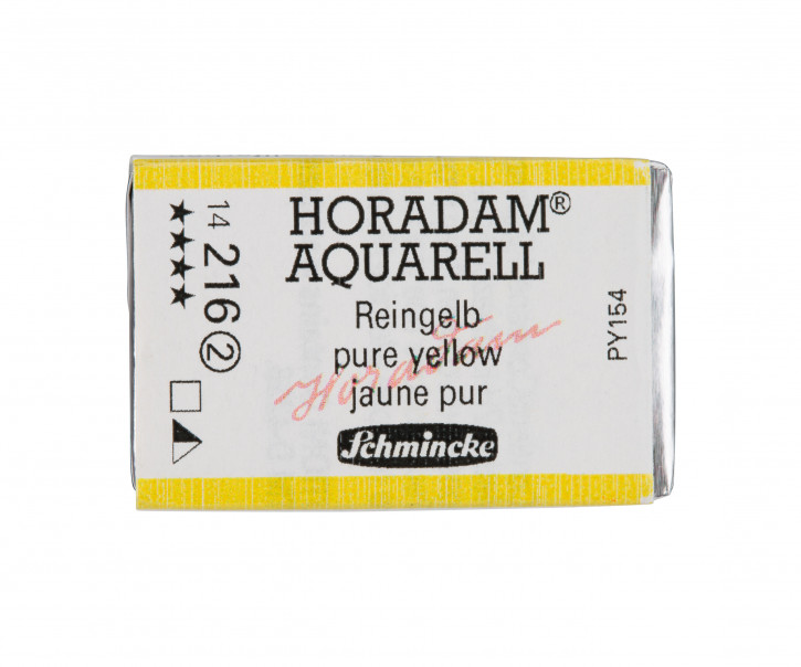 SCHMINCKE HORADAM® Feinste Künstler-Aquarellfarben, Reingelb 216, 1/1 Näpfchen