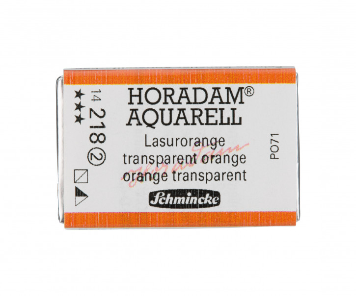 SCHMINCKE HORADAM® Feinste Künstler-Aquarellfarben, Lasurorange 218, 1/1 Näpfchen