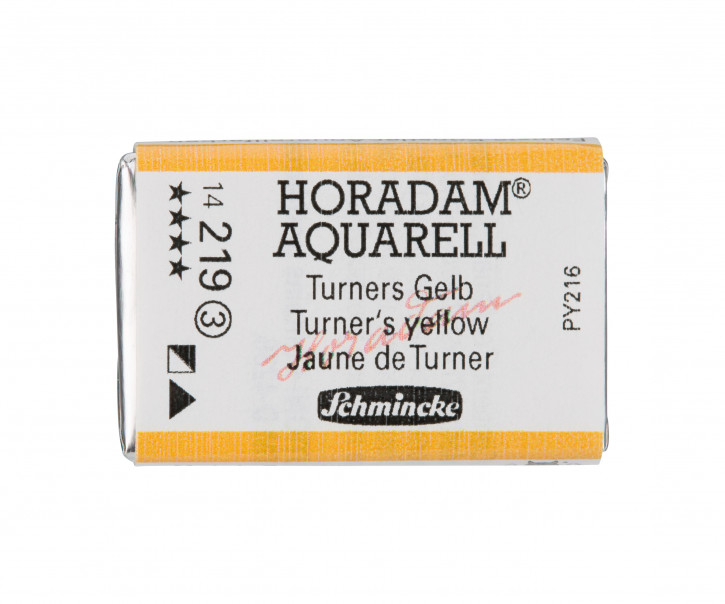 SCHMINCKE HORADAM® Feinste Künstler-Aquarellfarben, Turners Gelb 219, 1/1 Näpfchen