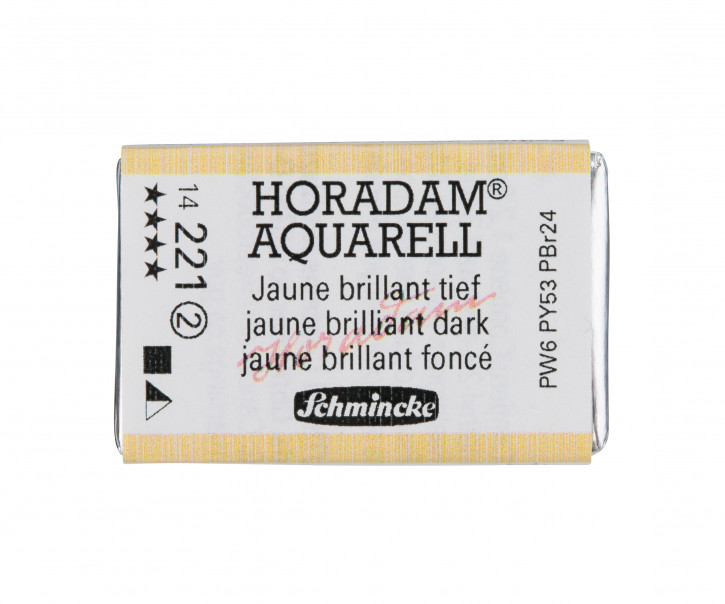 SCHMINCKE HORADAM® Feinste Künstler-Aquarellfarben, Jaune brillant tief 221, 1/1 Näpfchen
