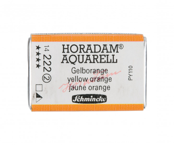 SCHMINCKE HORADAM® Feinste Künstler-Aquarellfarben, Gelborange 222, 1/1 Näpfchen