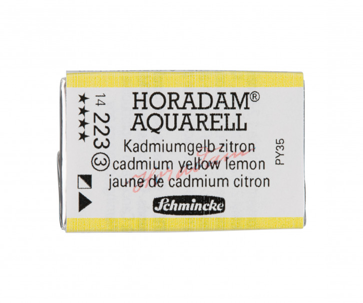 SCHMINCKE HORADAM® Feinste Künstler-Aquarellfarben, Kadmiumgelb zitron 223, 1/1 Näpfchen