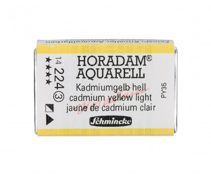 SCHMINCKE HORADAM® Feinste Künstler-Aquarellfarben, Kadmiumgelb hell 224, 1/1 Näpfchen