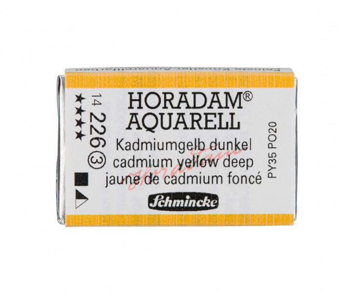 SCHMINCKE HORADAM® Feinste Künstler-Aquarellfarben, Kadmiumgelb dunkel 226, 1/1 Näpfchen