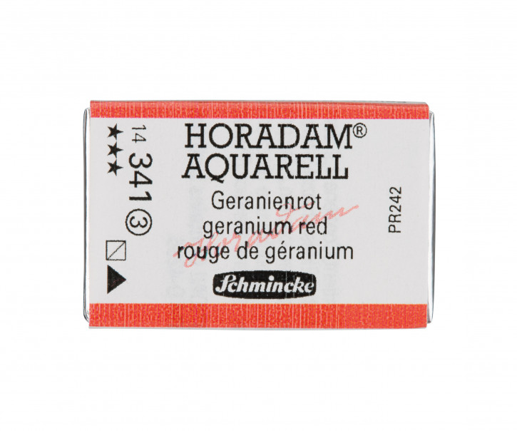 SCHMINCKE HORADAM® Feinste Künstler-Aquarellfarben, Geranienrot 341, 1/1 Näpfchen