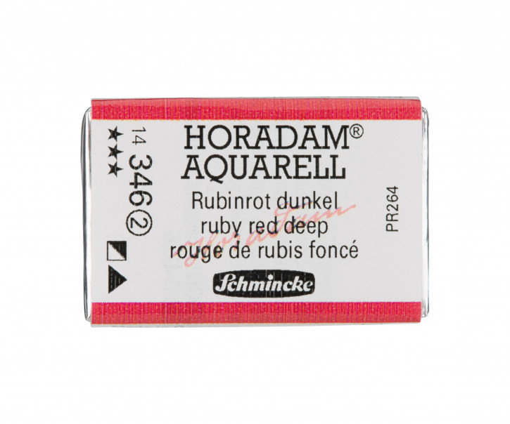 SCHMINCKE HORADAM® Feinste Künstler-Aquarellfarben, Rubinrot dunkel 346, 1/1 Näpfchen