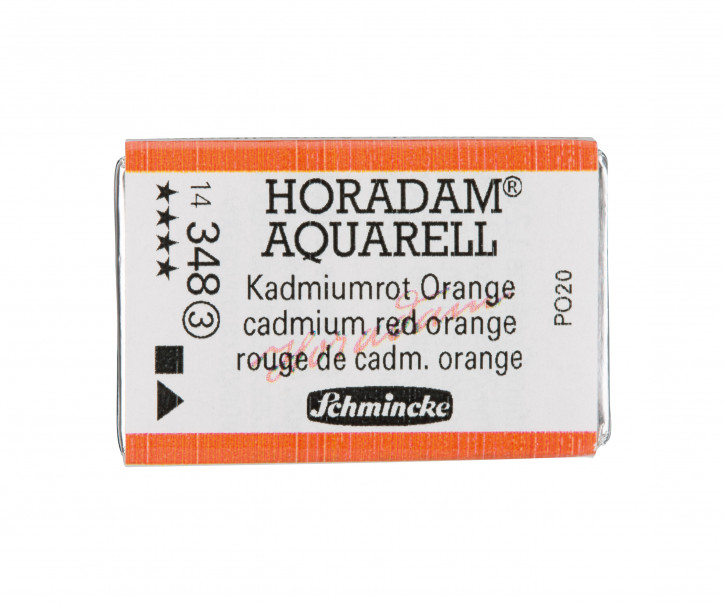 SCHMINCKE HORADAM® Feinste Künstler-Aquarellfarben, Kadmiumrot Orange 348, 1/1 Näpfchen