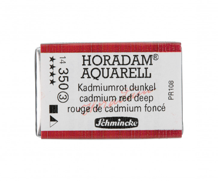 SCHMINCKE HORADAM® Feinste Künstler-Aquarellfarben, Kadmiumrot dunkel 350, 1/1 Näpfchen