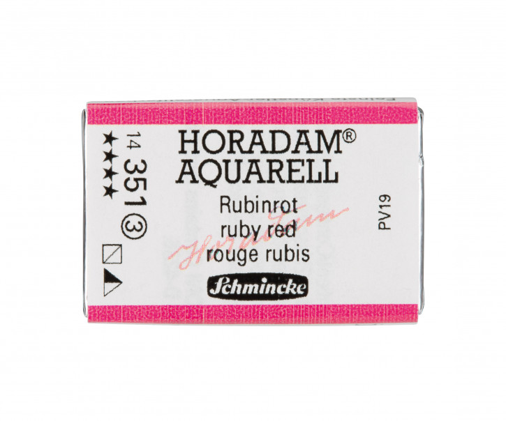 SCHMINCKE HORADAM® Feinste Künstler-Aquarellfarben, Rubinrot 351, 1/1 Näpfchen