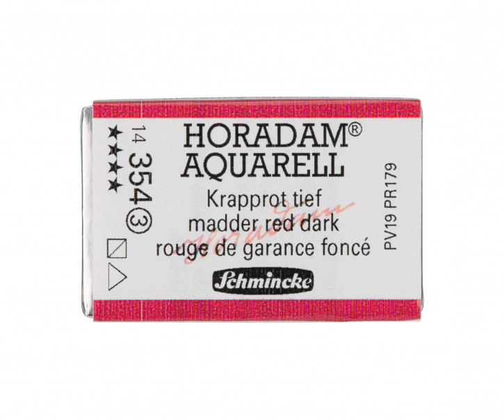 SCHMINCKE HORADAM® Feinste Künstler-Aquarellfarben, Krapprot tief 354, 1/1 Näpfchen