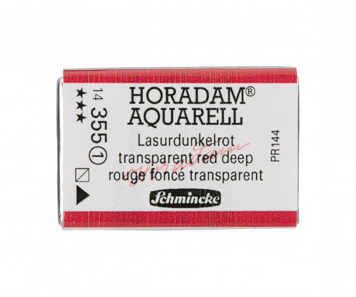 SCHMINCKE HORADAM® Feinste Künstler-Aquarellfarben, Lasurdunkelrot 355, 1/1 Näpfchen