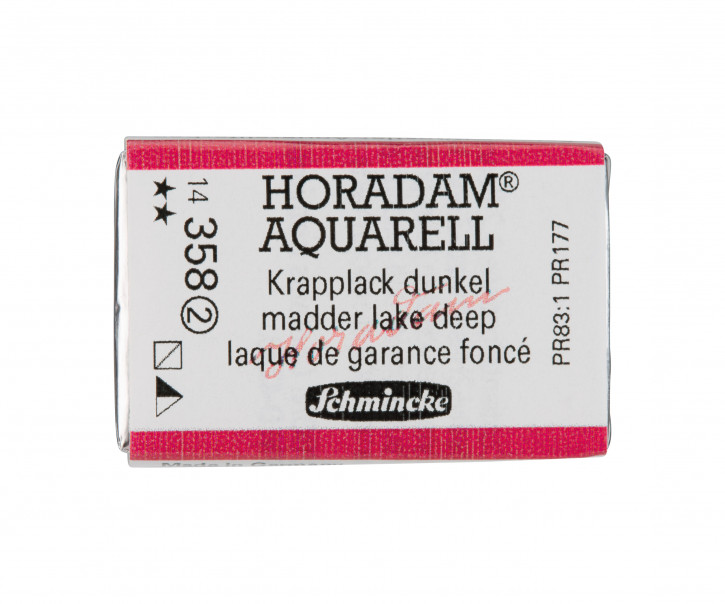 SCHMINCKE HORADAM® Feinste Künstler-Aquarellfarben, Krapplack dunkel 358, 1/1 Näpfchen