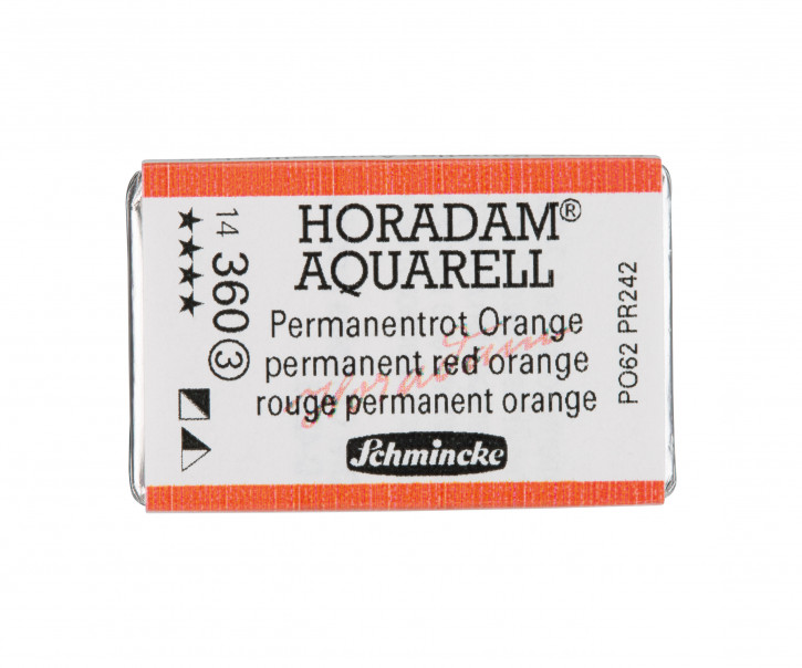 SCHMINCKE HORADAM® Feinste Künstler-Aquarellfarben, Permanentrot Orange 360, 1/1 Näpfchen