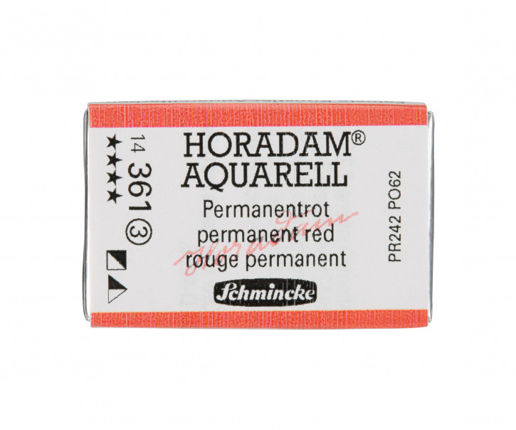 SCHMINCKE HORADAM® Feinste Künstler-Aquarellfarben, Permanentrot 361, 1/1 Näpfchen