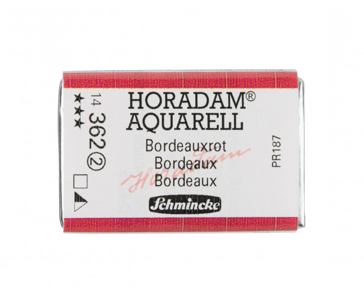 SCHMINCKE HORADAM® Feinste Künstler-Aquarellfarben, Bordeaux 362, 1/1 Näpfchen