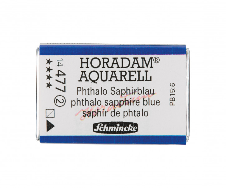 SCHMINCKE HORADAM® Feinste Künstler-Aquarellfarben, Phthalo Saphirblau 477, 1/1 Näpfchen