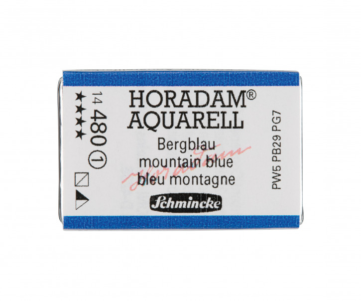 SCHMINCKE HORADAM® Feinste Künstler-Aquarellfarben, Bergblau 480, 1/1 Näpfchen