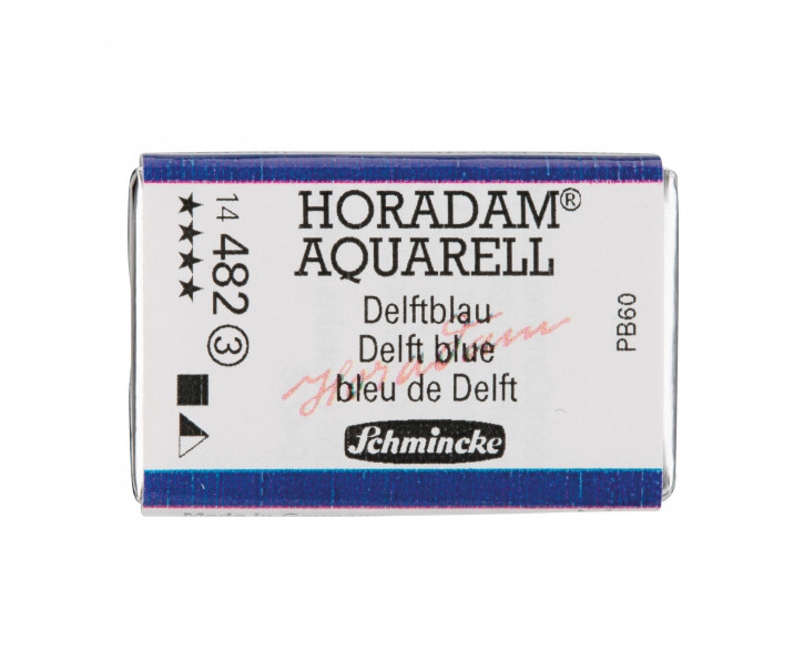 SCHMINCKE HORADAM® Feinste Künstler-Aquarellfarben, Delftblau 482, 1/1 Näpfchen