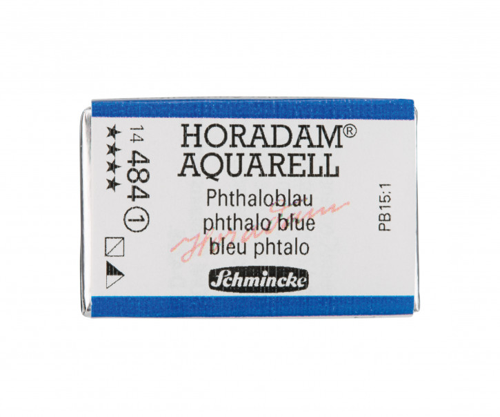 SCHMINCKE HORADAM® Feinste Künstler-Aquarellfarben, Phthaloblau 484, 1/1 Näpfchen