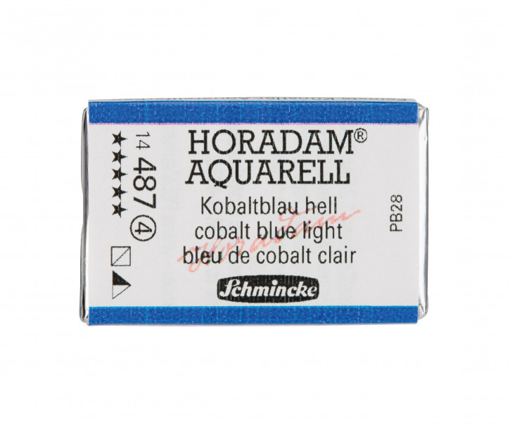SCHMINCKE HORADAM® Feinste Künstler-Aquarellfarben, Kobaltblau hell 487, 1/1 Näpfchen
