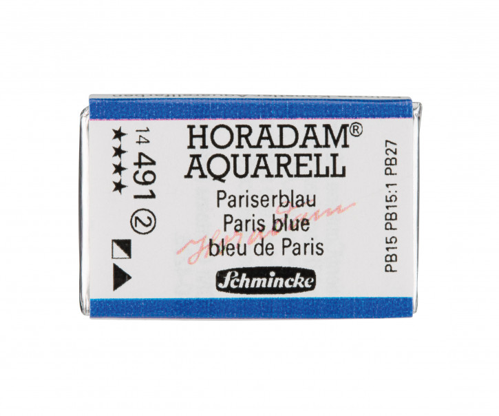 SCHMINCKE HORADAM® Feinste Künstler-Aquarellfarben, Pariserblau 491, 1/1 Näpfchen