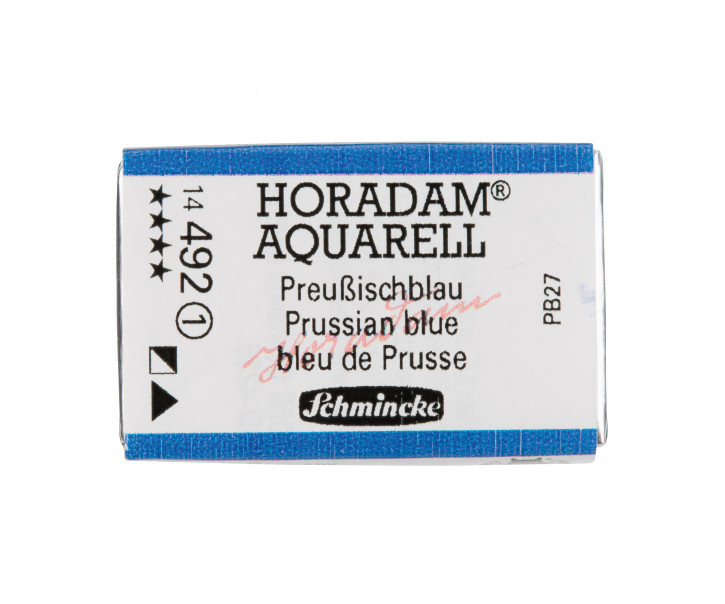 SCHMINCKE HORADAM® Feinste Künstler-Aquarellfarben, Preußischblau 492, 1/1 Näpfchen
