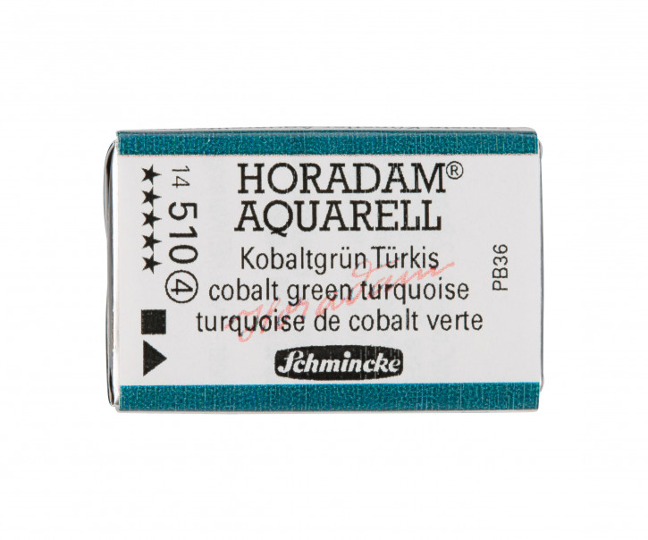 SCHMINCKE HORADAM® Feinste Künstler-Aquarellfarben, Kobaltgrün Türkis 510, 1/1 Näpfchen