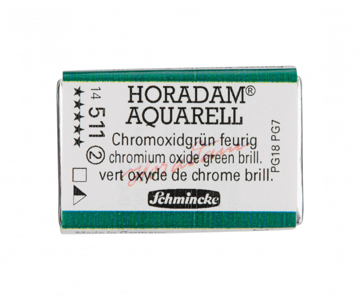 SCHMINCKE HORADAM® Feinste Künstler-Aquarellfarben, Chromoxidgrün feurig 511, 1/1 Näpfchen