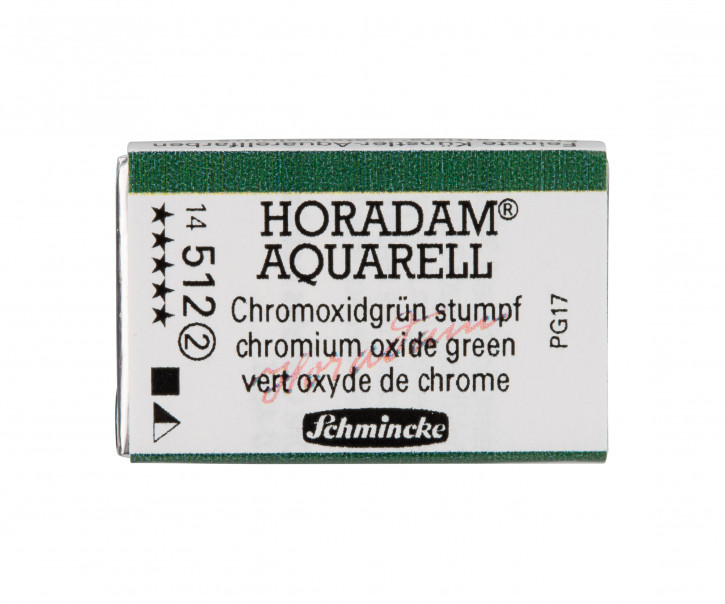 SCHMINCKE HORADAM® Feinste Künstler-Aquarellfarben, Chromoxidgrün stumpf 512, 1/1 Näpfchen