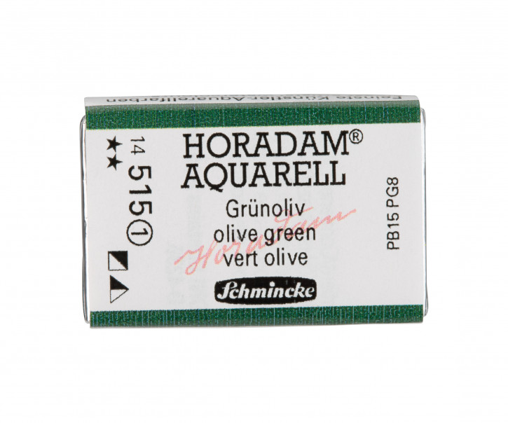 SCHMINCKE HORADAM® Feinste Künstler-Aquarellfarben, Grünoliv 515, 1/1 Näpfchen