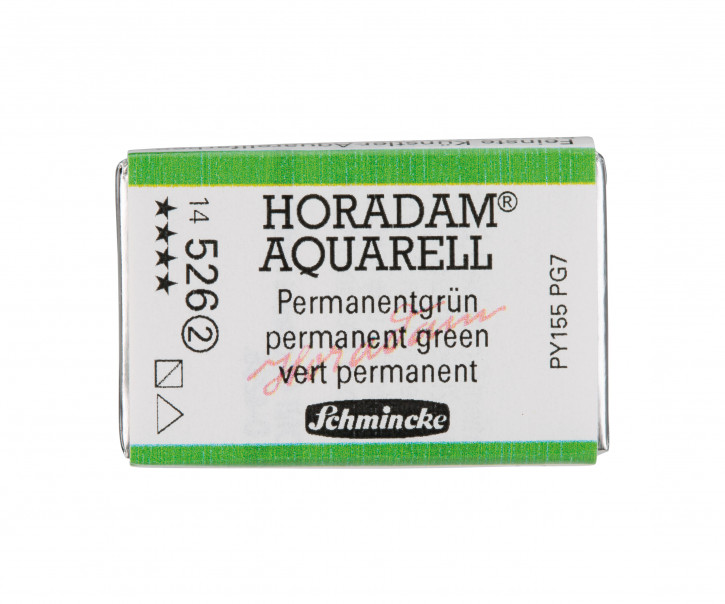 SCHMINCKE HORADAM® Feinste Künstler-Aquarellfarben, Permanentgrün 526, 1/1 Näpfchen
