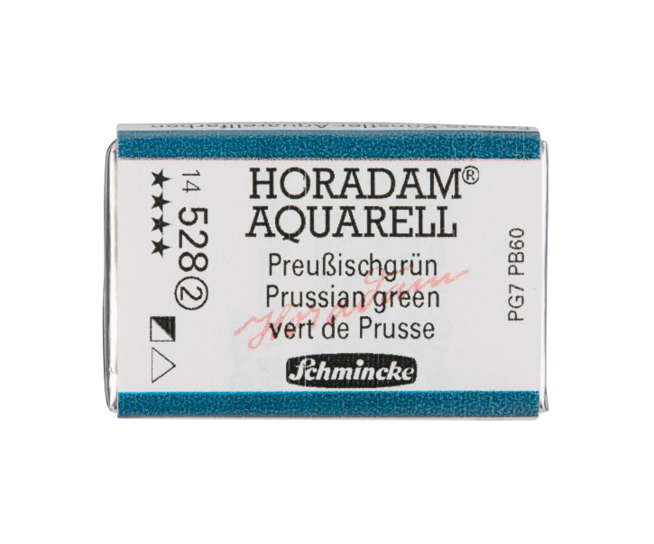 SCHMINCKE HORADAM® Feinste Künstler-Aquarellfarben, Preußischgrün 528, 1/1 Näpfchen