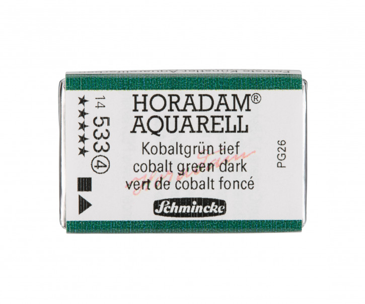 SCHMINCKE HORADAM® Feinste Künstler-Aquarellfarben, Kobaltgrün tief 533, 1/1 Näpfchen