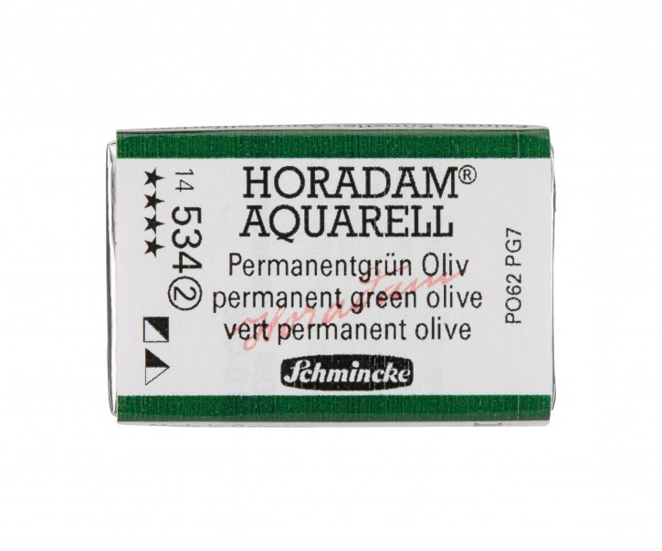 SCHMINCKE HORADAM® Feinste Künstler-Aquarellfarben, Permanentgrün Oliv 534, 1/1 Näpfchen