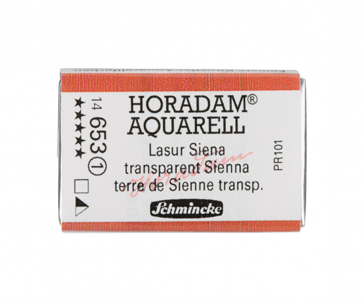 SCHMINCKE HORADAM® Feinste Künstler-Aquarellfarben, Lasur Siena 653, 1/1 Näpfchen