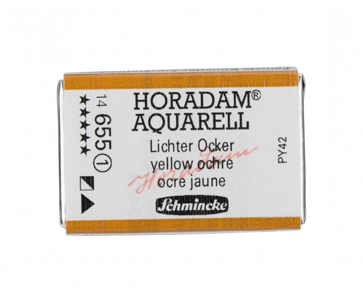 SCHMINCKE HORADAM® Feinste Künstler-Aquarellfarben, Lichter Ocker 655, 1/1 Näpfchen
