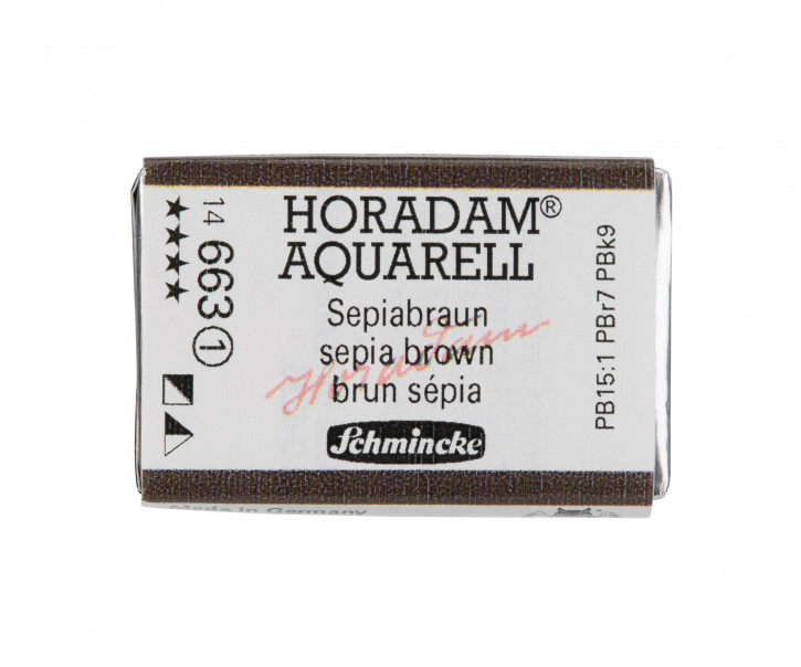 SCHMINCKE HORADAM® Feinste Künstler-Aquarellfarben, Sepiabraun 663, 1/1 Näpfchen