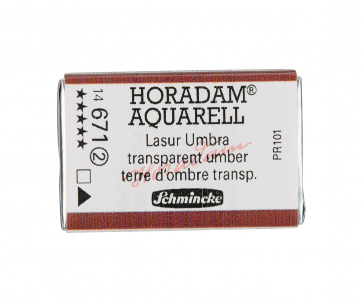SCHMINCKE HORADAM® Feinste Künstler-Aquarellfarben, Lasur umbra 671, 1/1 Näpfchen