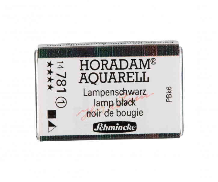 SCHMINCKE HORADAM® Feinste Künstler-Aquarellfarben, Lampenschwarz 781, 1/1 Näpfchen