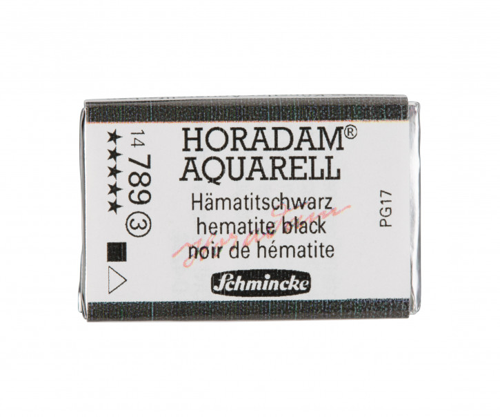 SCHMINCKE HORADAM® Feinste Künstler-Aquarellfarben, Hämatitschwarz 789, 1/1 Näpfchen
