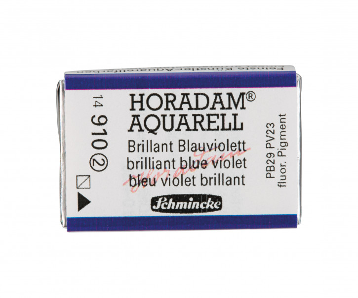 SCHMINCKE HORADAM® Feinste Künstler-Aquarellfarben, Brillant Blauviolett 910, 1/1 Näpfchen