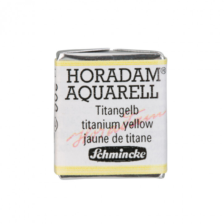SCHMINCKE HORADAM® Feinste Künstler-Aquarellfarben, Titangelb 206, 1/2 Näpfchen